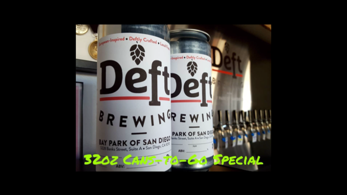 32oz Cans-To-Go Available For Purchase